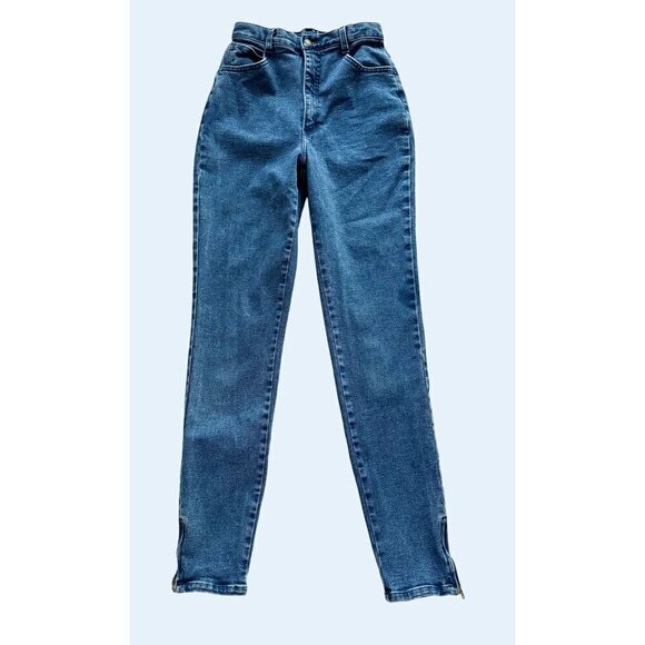 Vintage FORENZA 90s High Rise Ankle Zipper Jeans Size 24 - Picture 2 of 8
